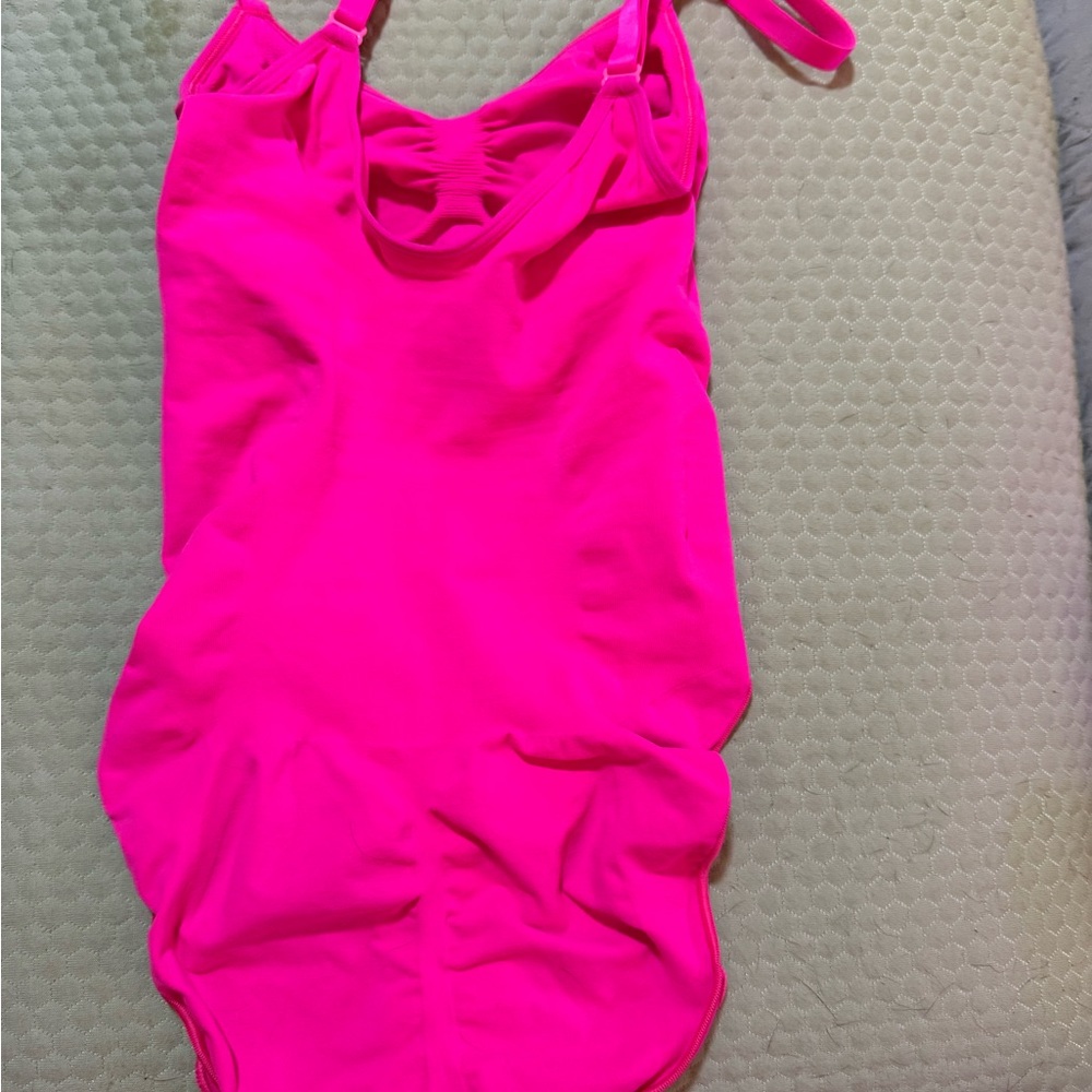 Skims Vibrant Pink compression bodysuit